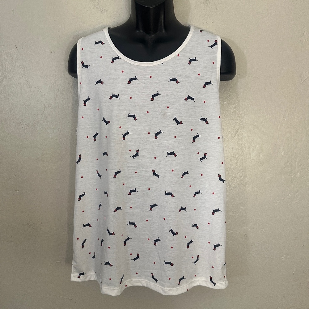 MUMYroom Dachsund Tank Top XL Gently worn 35% cotton/65% polyester 22" armpits